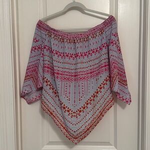 BCBG silky off-shoulder blouse